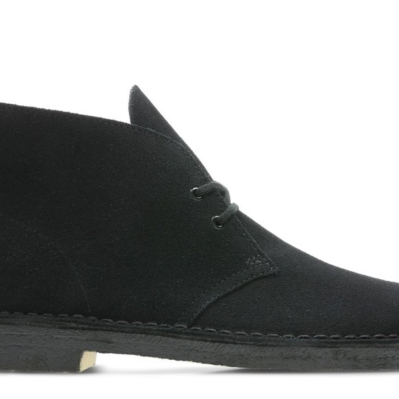 Men's Clarks Original Desert Boot Black Suede - Picture 2 of 7